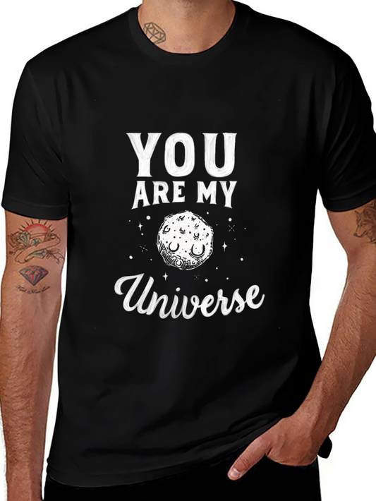 Camiseta Negra You Are My Universe para Hombre