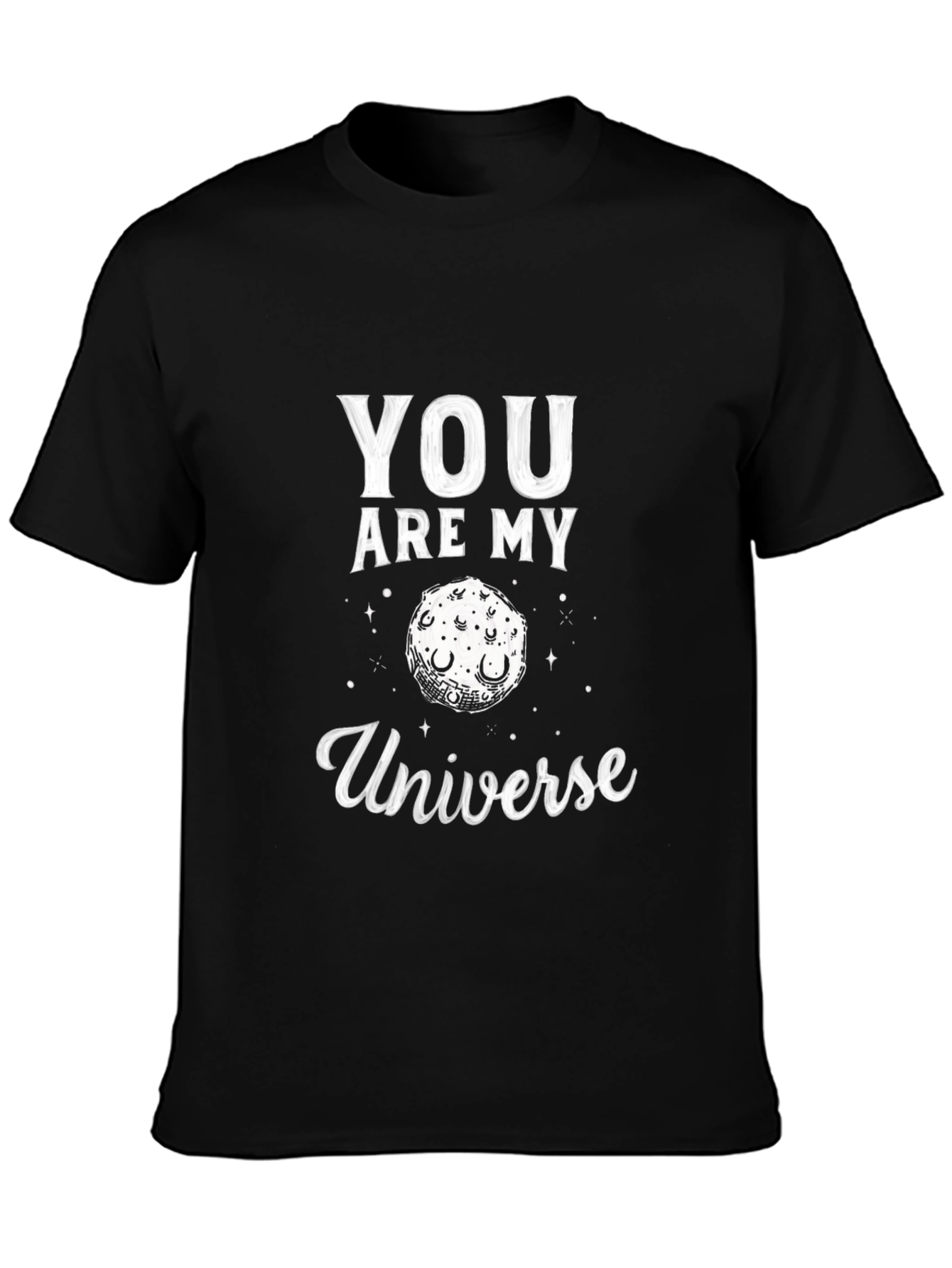 Camiseta Negra You Are My Universe para Hombre