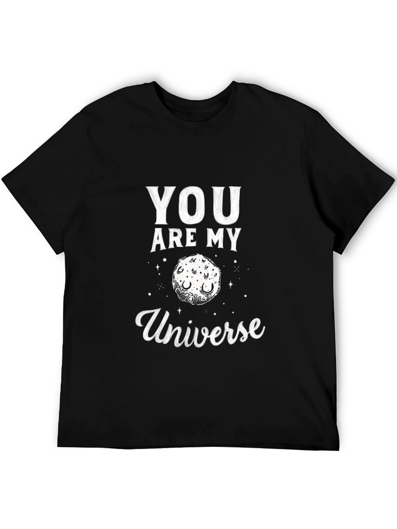 Camiseta Negra You Are My Universe para Hombre