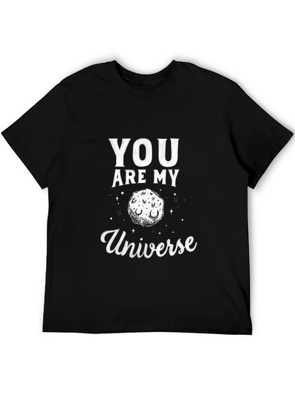 Camiseta Negra You Are My Universe para Hombre