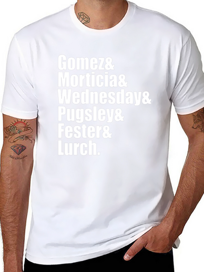 Camiseta Addams Family: Gomez Morticia Wednesday...