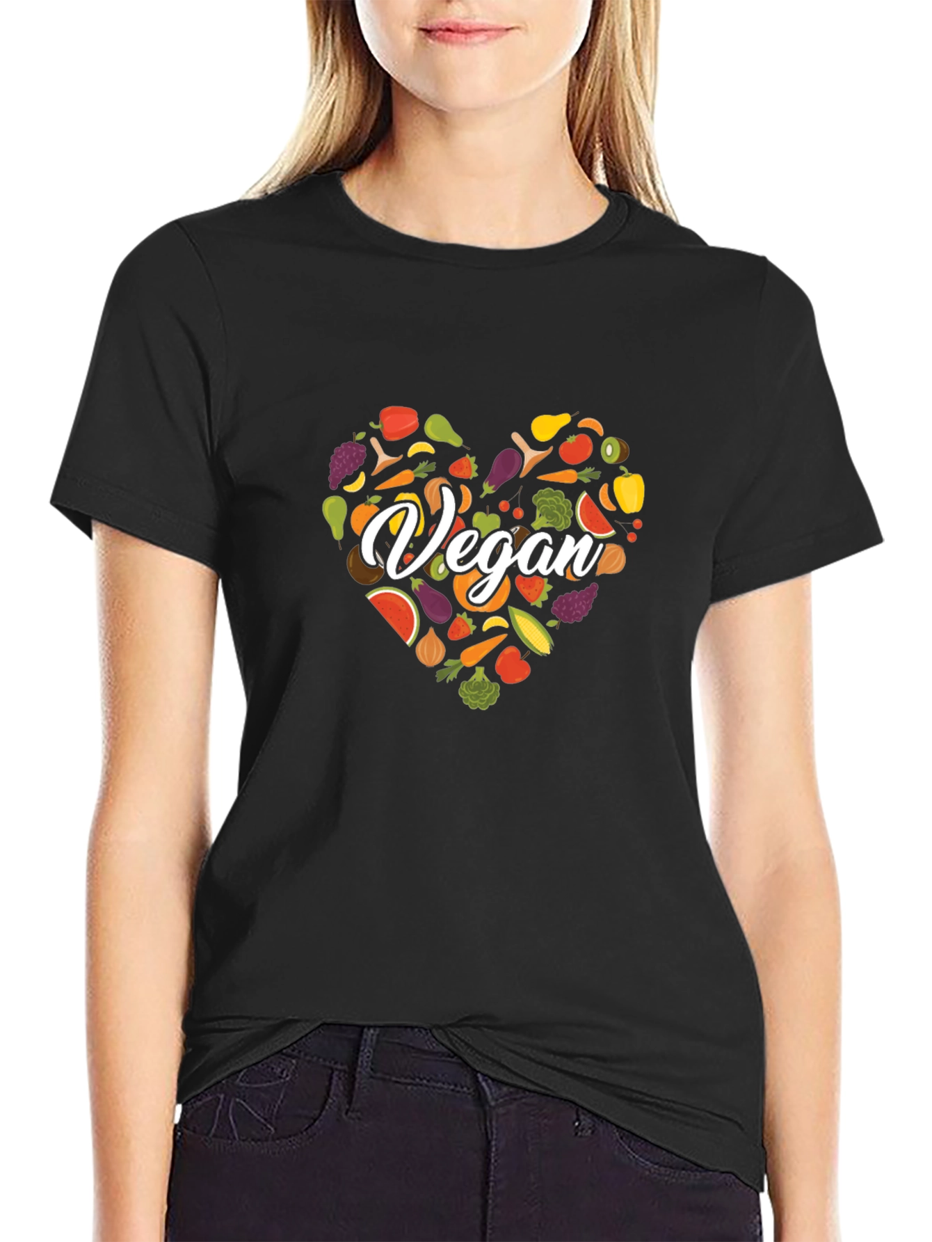 Camiseta Vegana Corazón Vegetales