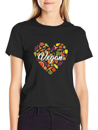 Camiseta Vegana Corazón Vegetales