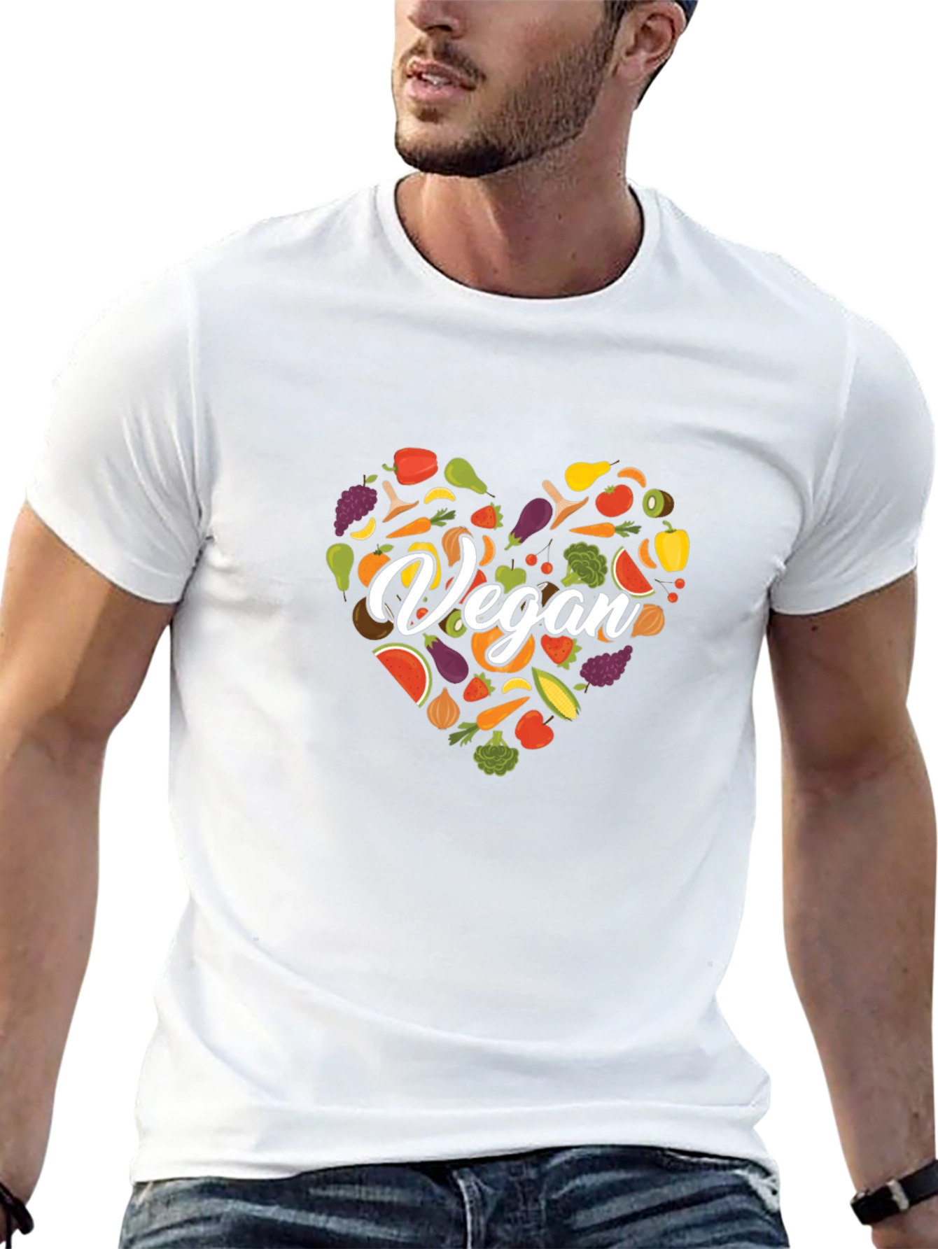 Camiseta Vegana Corazón Vegetales