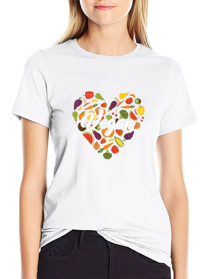 Camiseta Vegana Corazón Vegetales