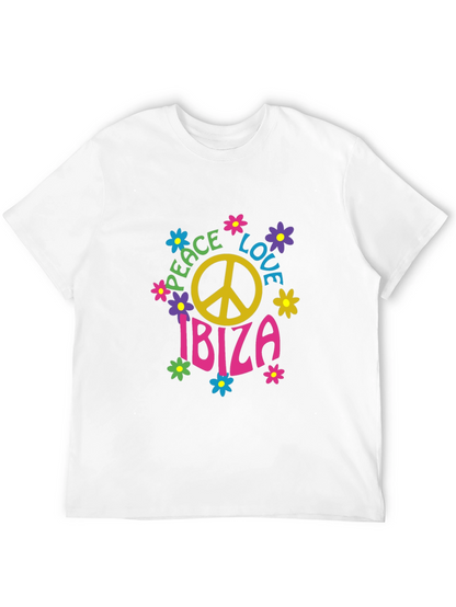 Camiseta Negra Hippie Ibiza Paz y Amor