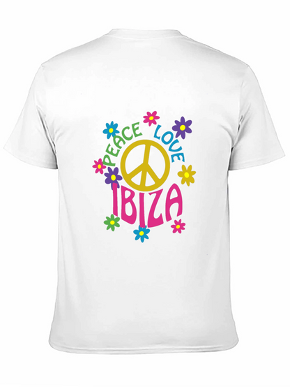 Camiseta Negra Hippie Ibiza Paz y Amor