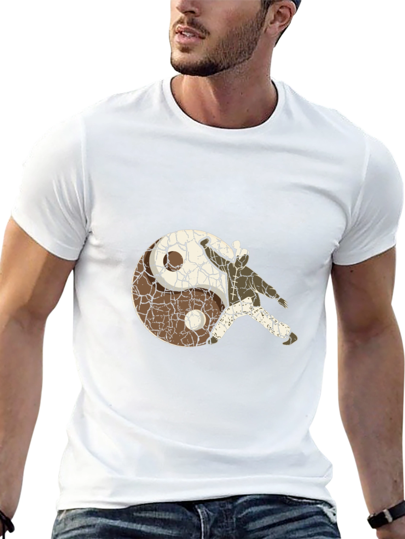 Camiseta Yin Yang con diseño marcial