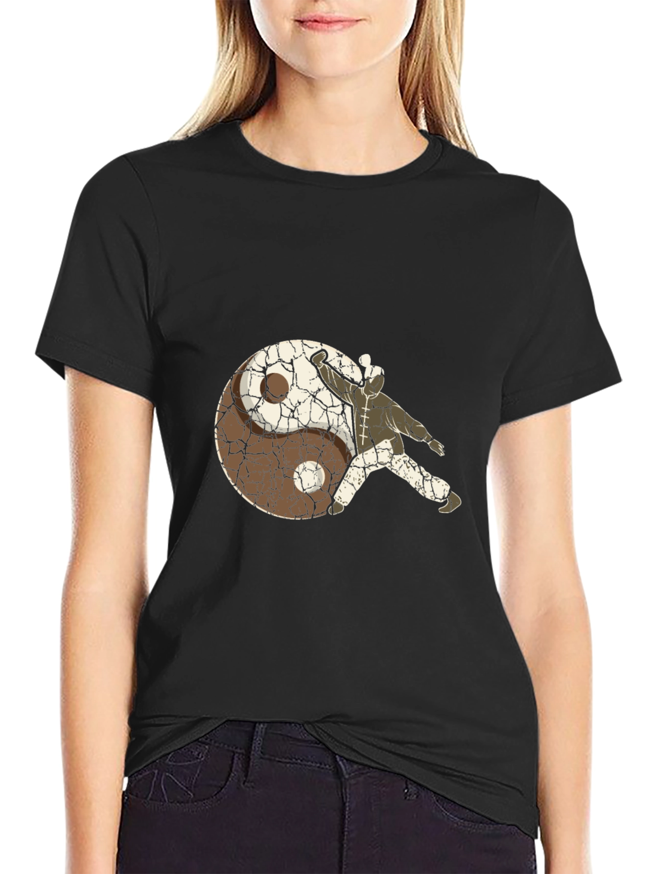 Camiseta Yin Yang con diseño marcial