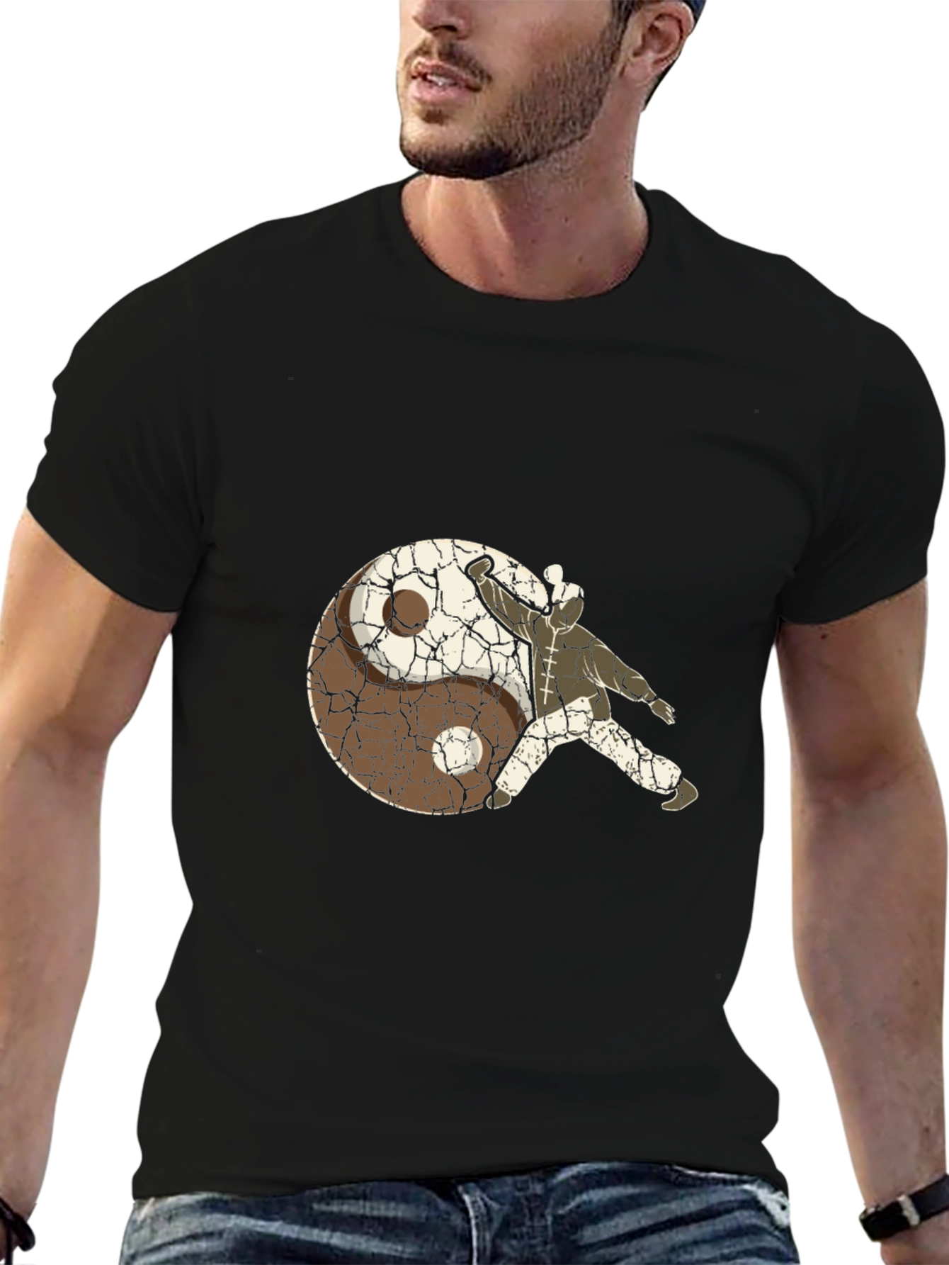 Camiseta Yin Yang con diseño marcial