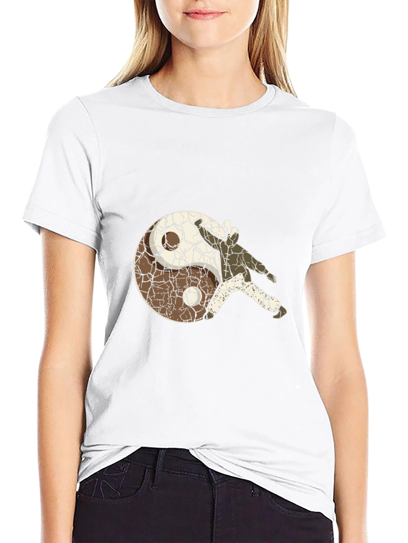 Camiseta Yin Yang con diseño marcial