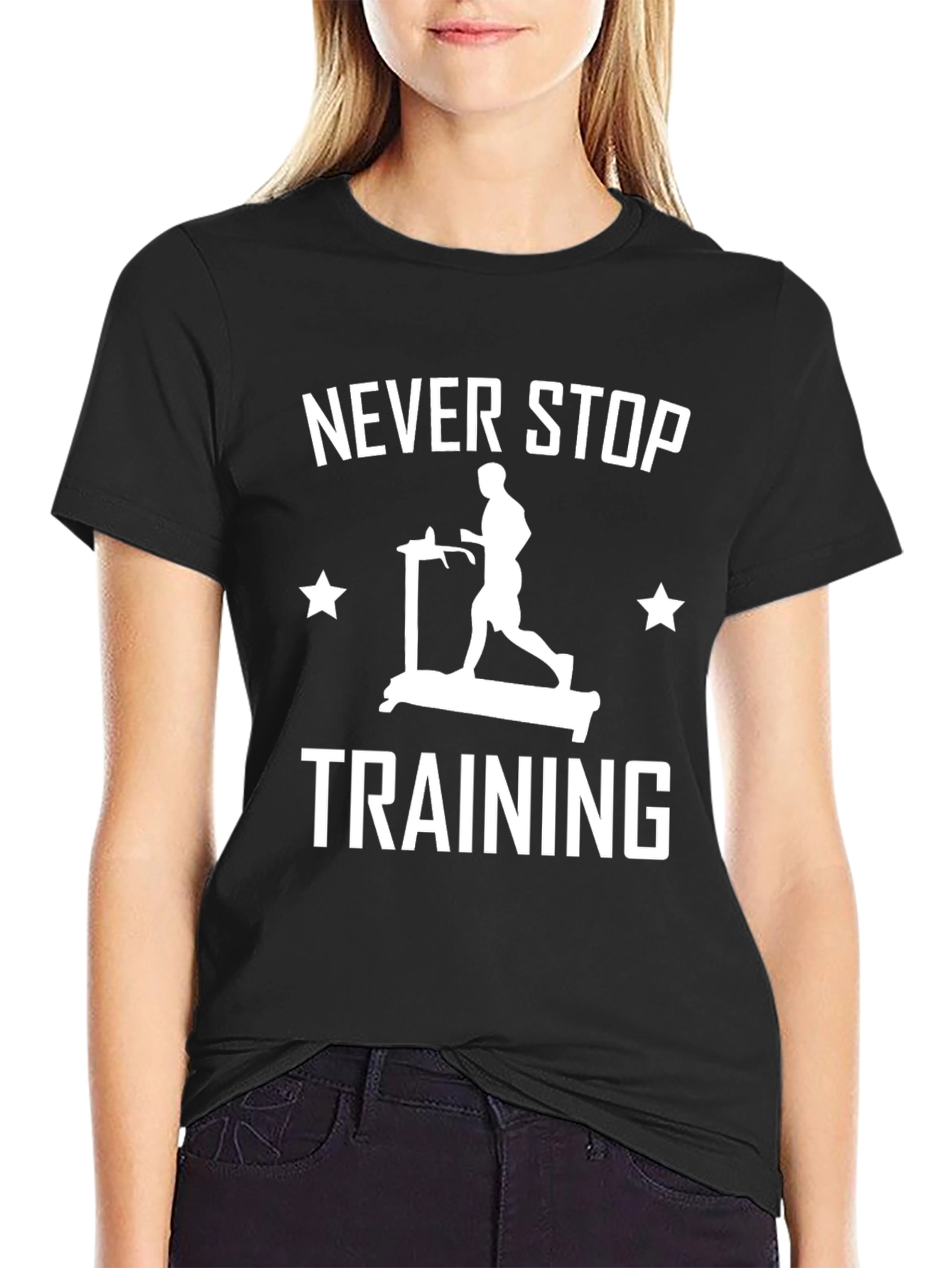 Camiseta Hombre Negra Never Stop Training