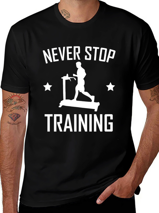 Camiseta Hombre Negra Never Stop Training