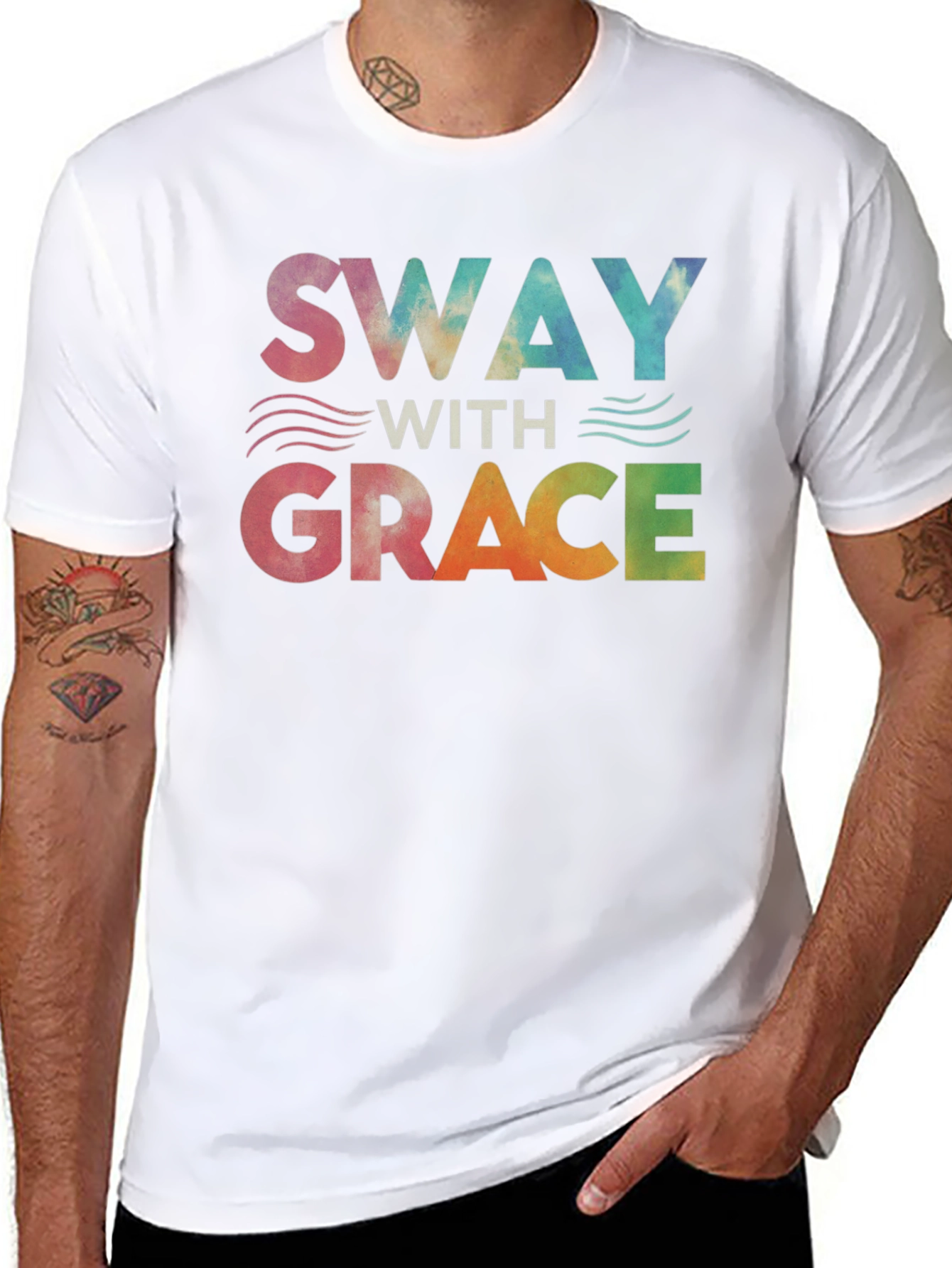 Camiseta Negra Sway With Grace Tie Dye