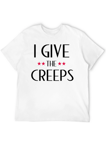 Camiseta Negra: I Give The Creeps Estrellas Rojas