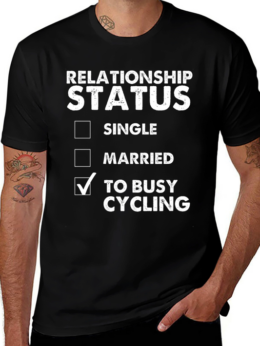 Camiseta Divertida: Estado Civil - Ciclista Ocupado