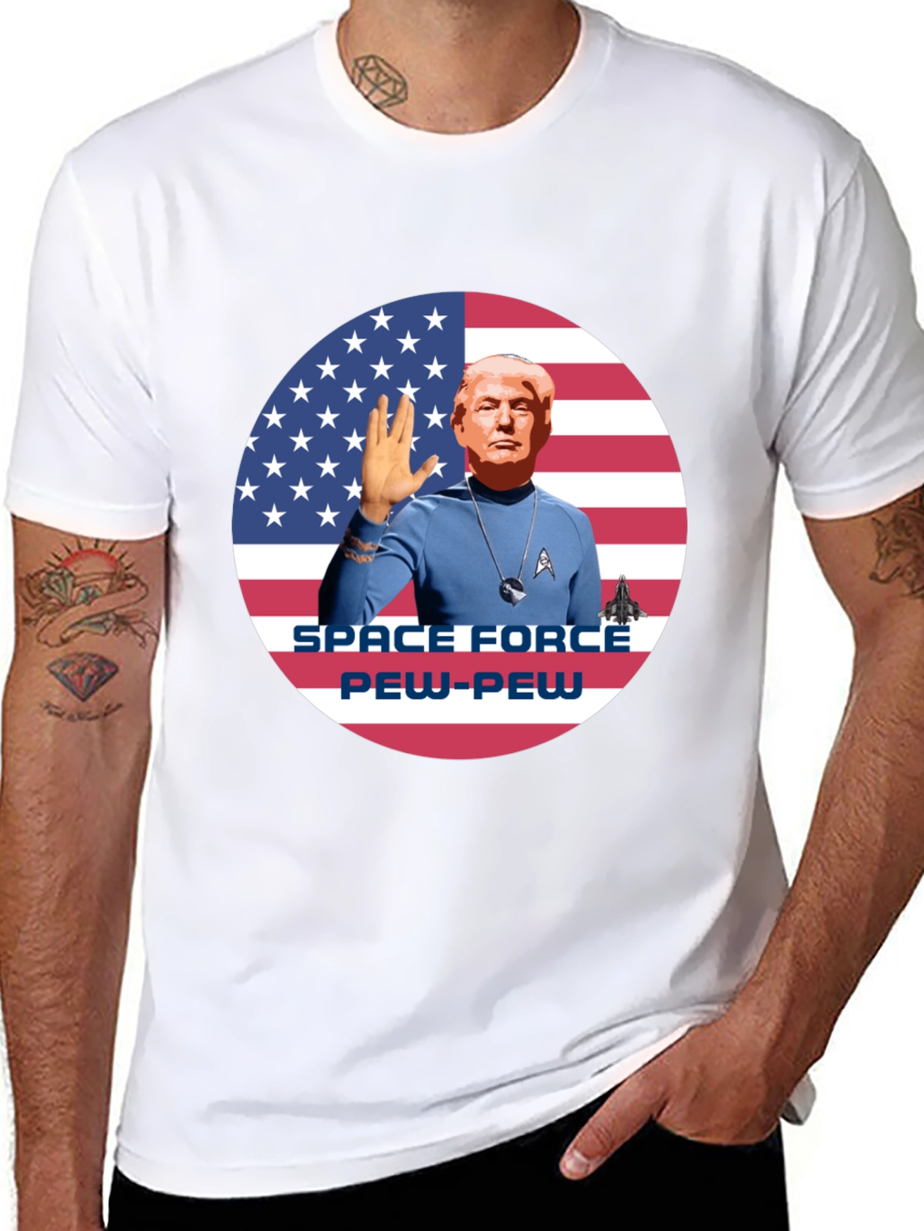Camiseta Trump Space Force Pew-Pew