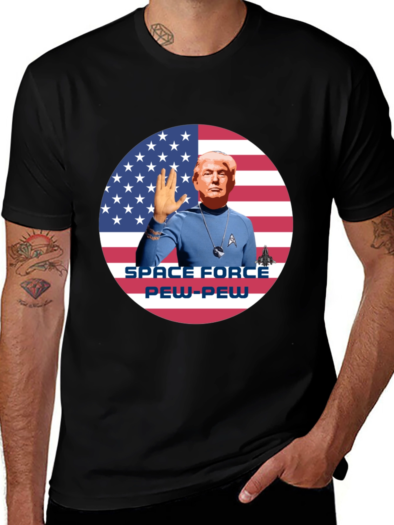 Camiseta Trump Space Force Pew-Pew