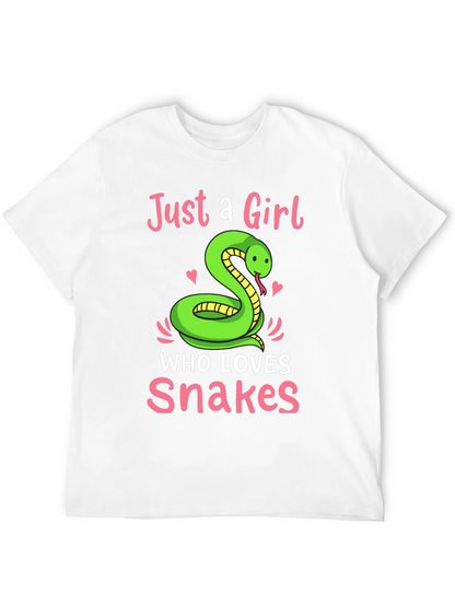 Camiseta Negra Just a Girl Who Loves Snakes