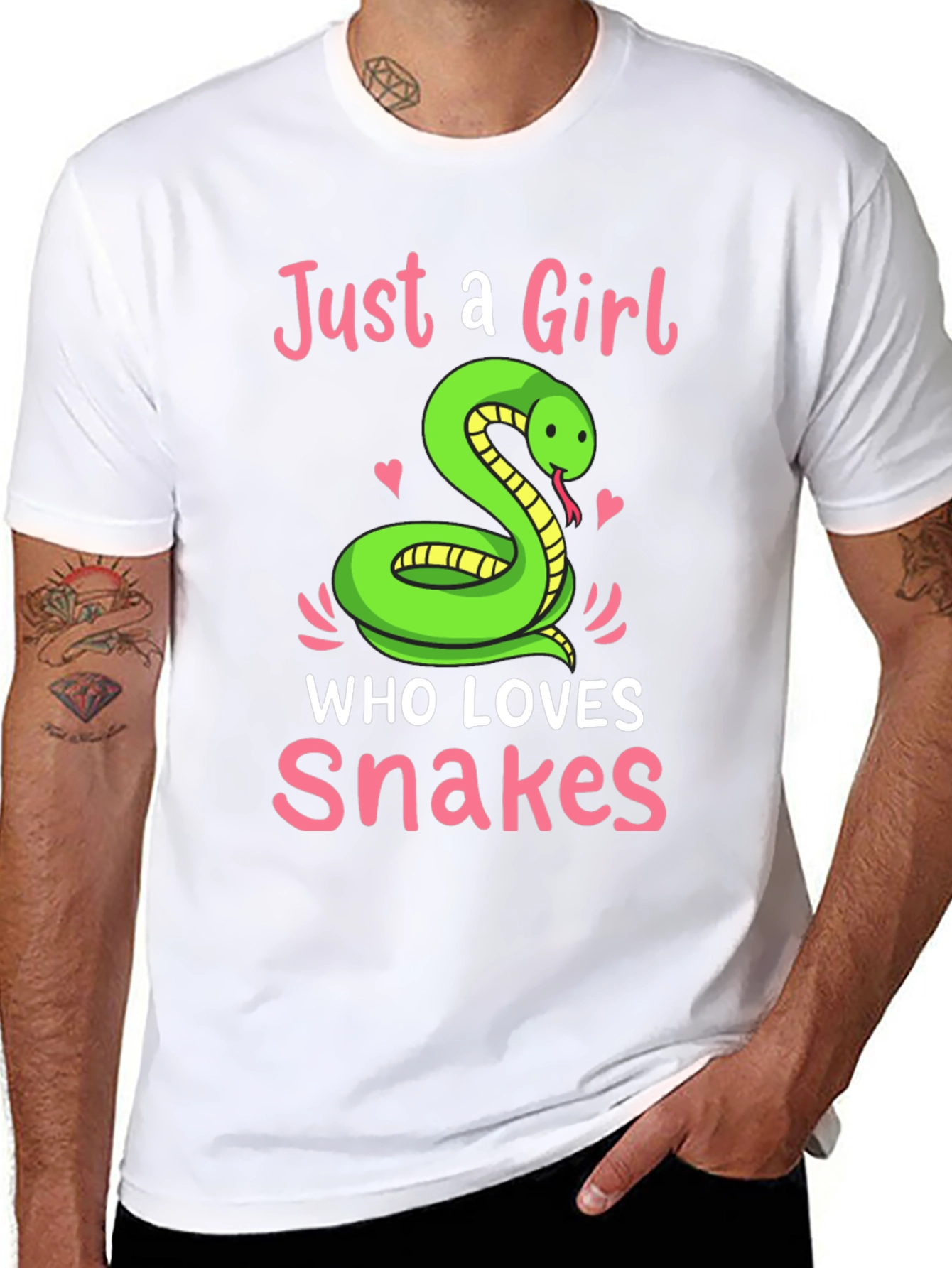 Camiseta Negra Just a Girl Who Loves Snakes