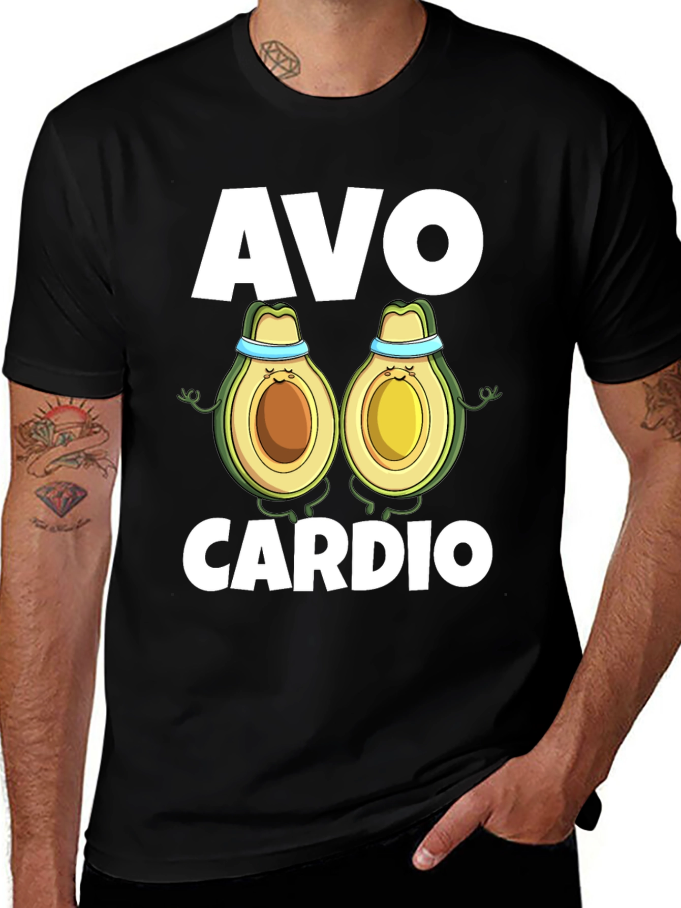 Camiseta Negra Avo Cardio para Ejercicio