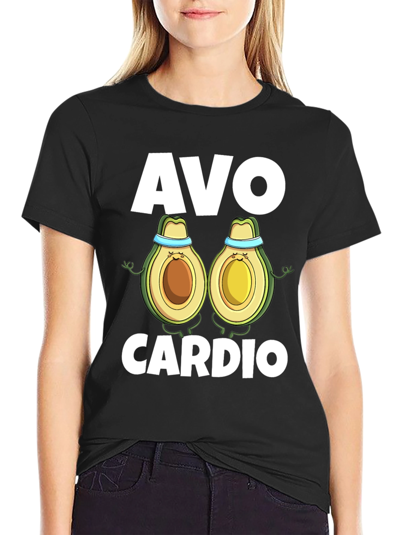 Camiseta Negra Avo Cardio para Ejercicio
