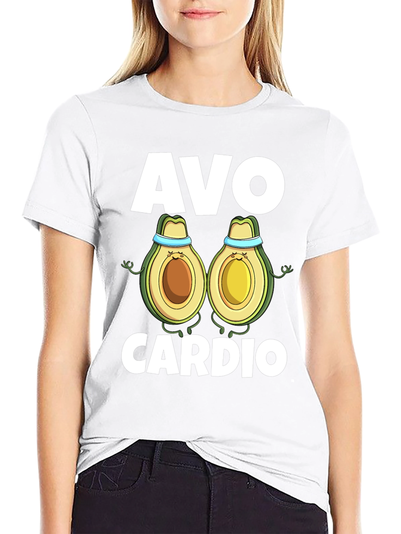 Camiseta Negra Avo Cardio para Ejercicio