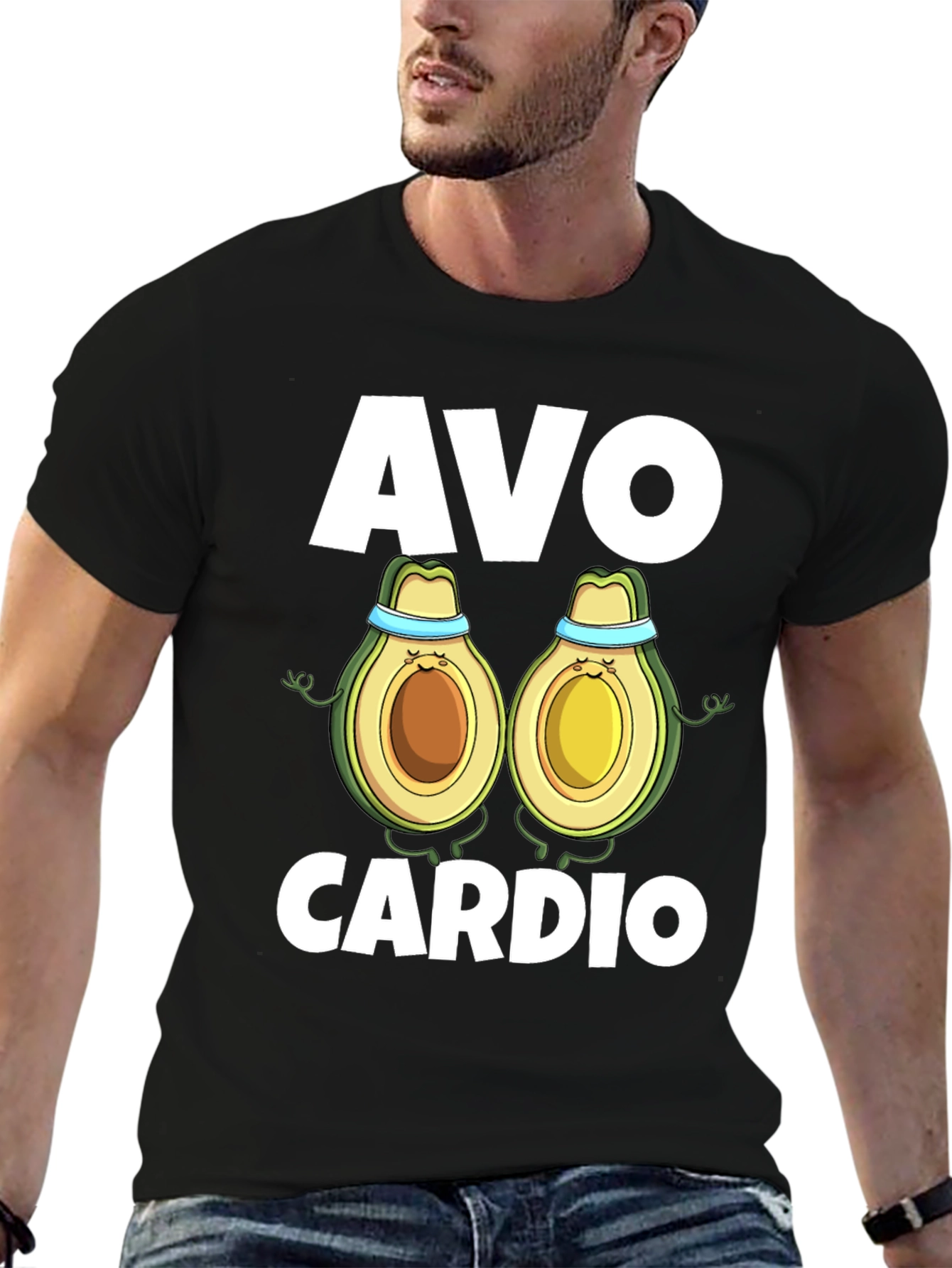 Camiseta Negra Avo Cardio para Ejercicio