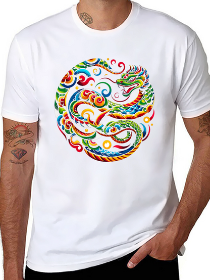 Camiseta Negra con Diseño de Dragón Yin Yang