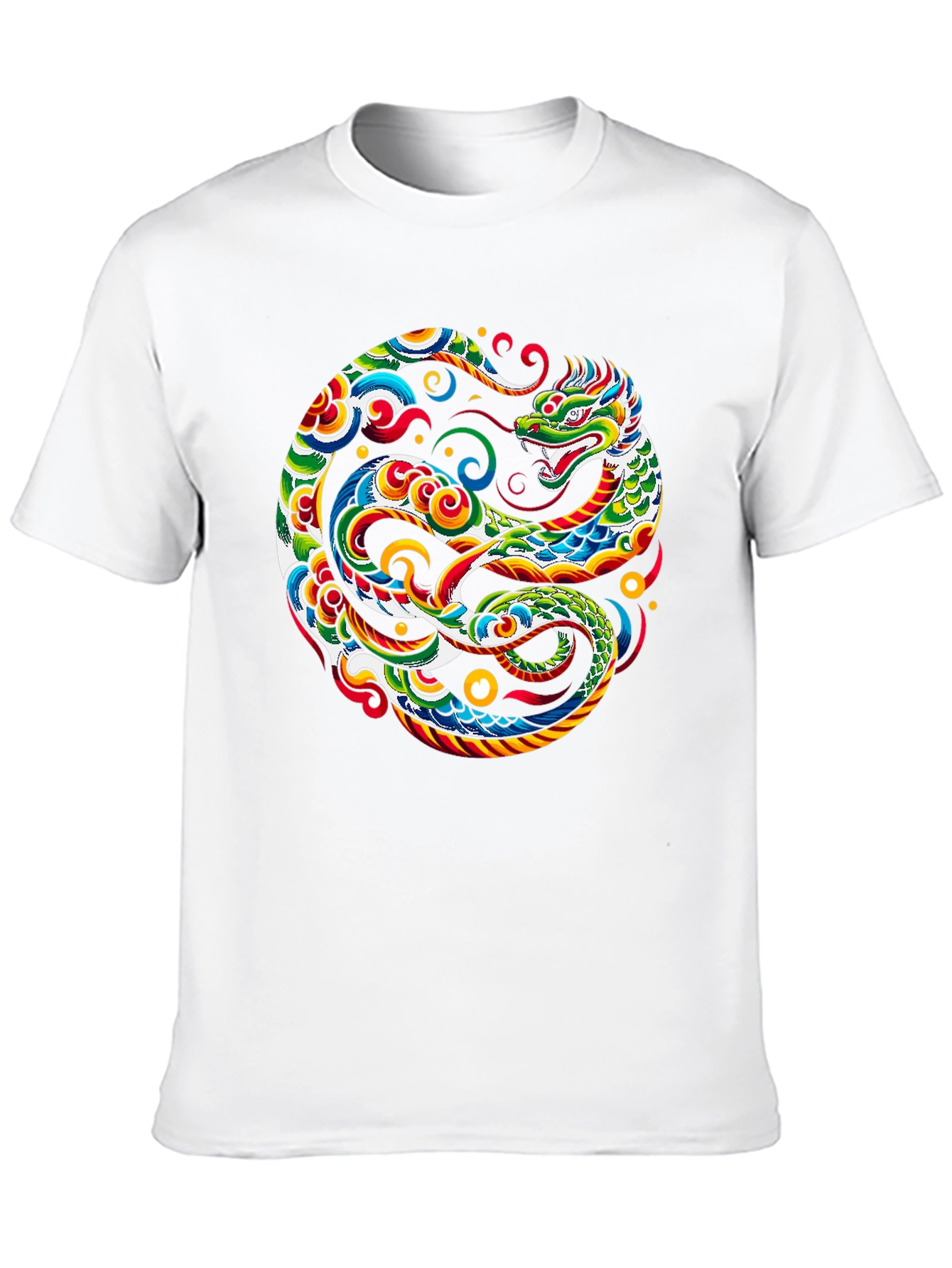 Camiseta Negra con Diseño de Dragón Yin Yang