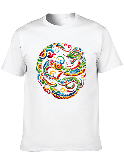 Camiseta Negra con Diseño de Dragón Yin Yang