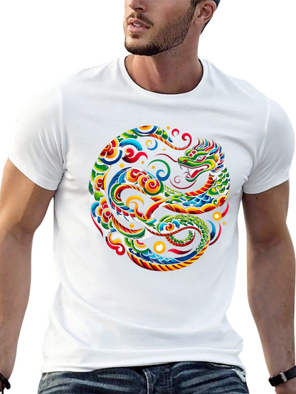 Camiseta Negra con Diseño de Dragón Yin Yang