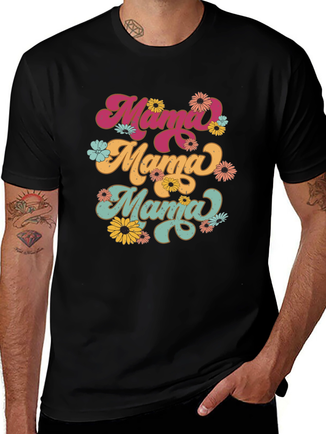 Camiseta Mama Retro Floral