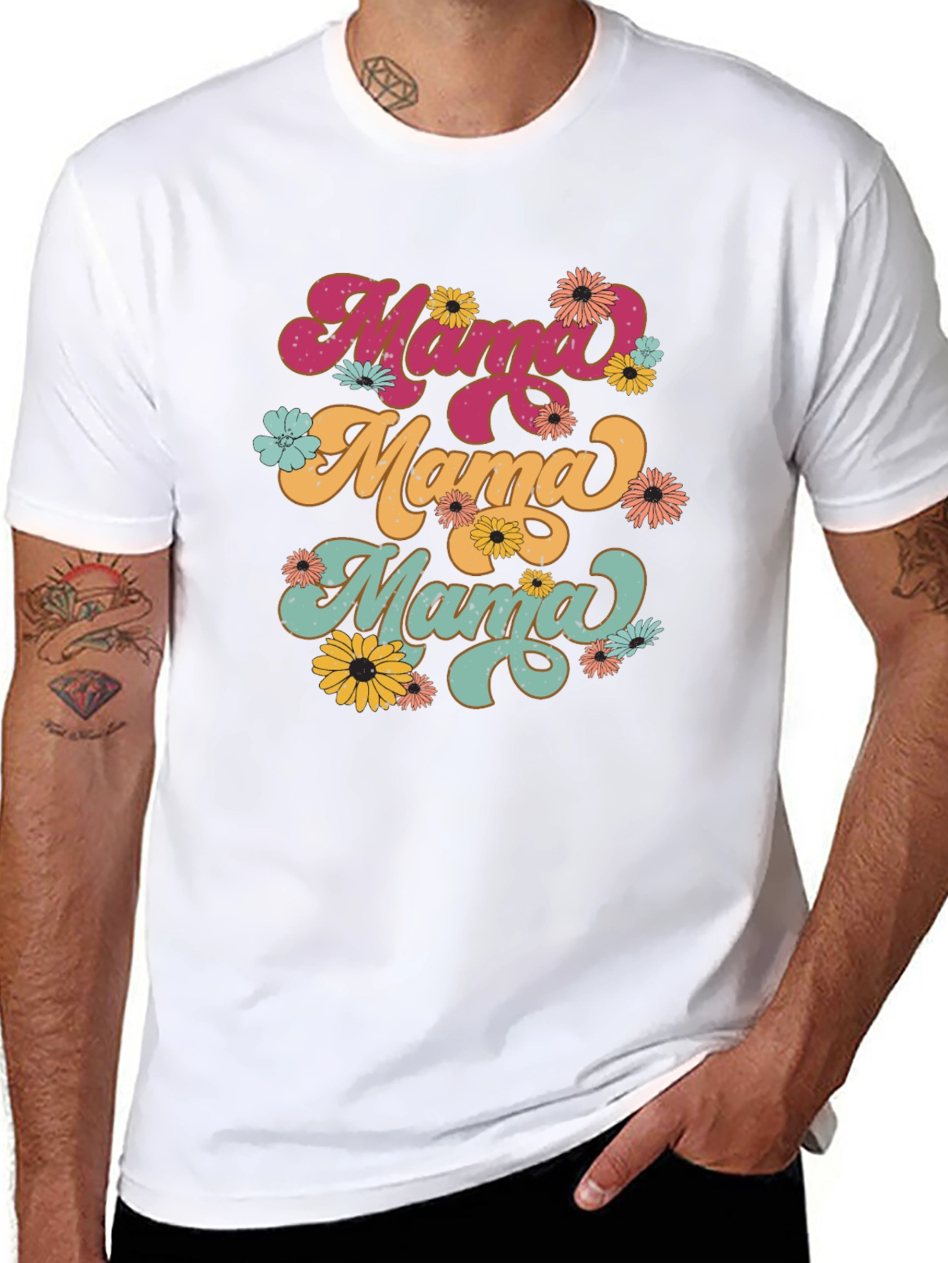 Camiseta Mama Retro Floral