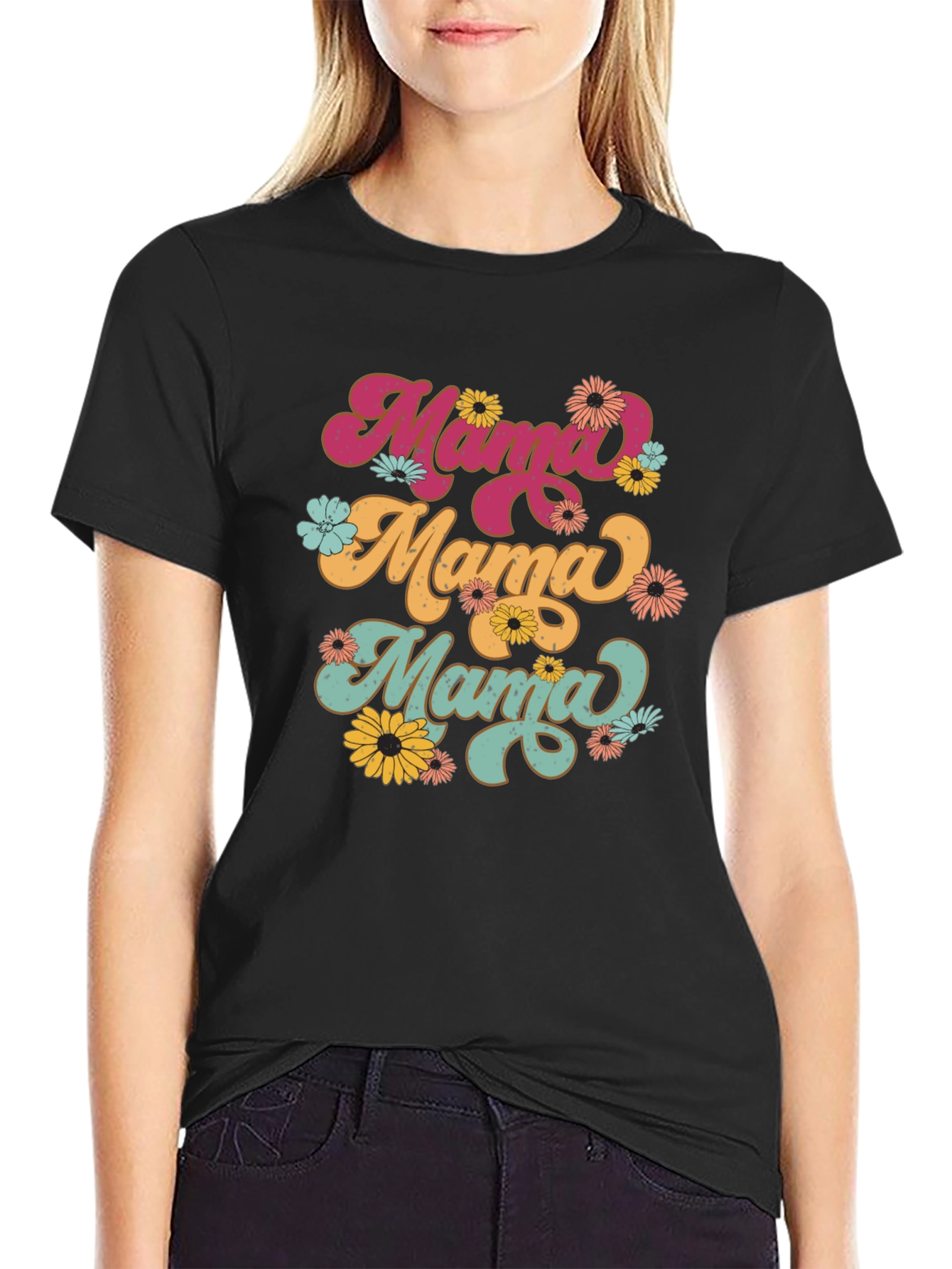 Camiseta Mama Retro Floral