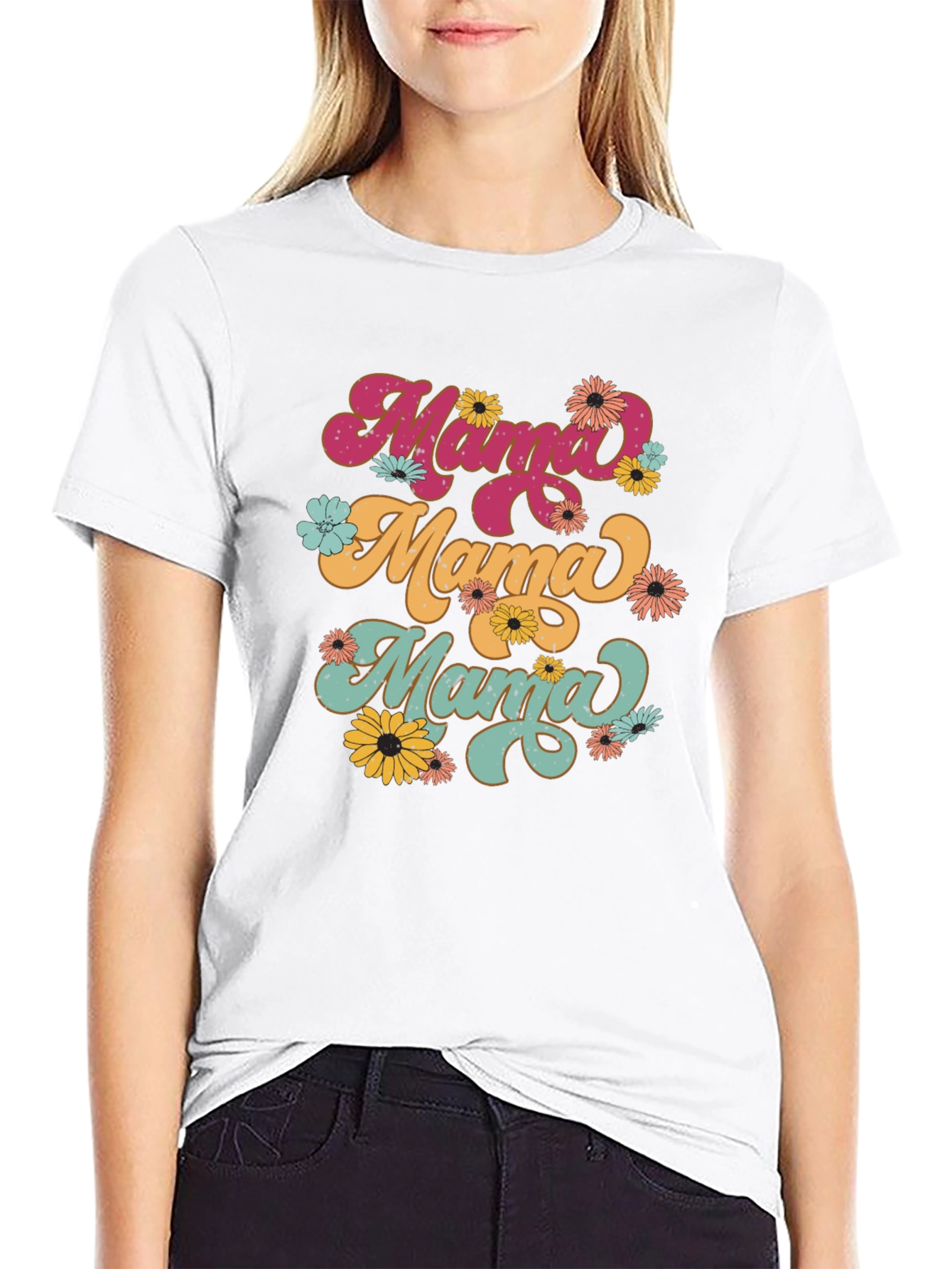 Camiseta Mama Retro Floral