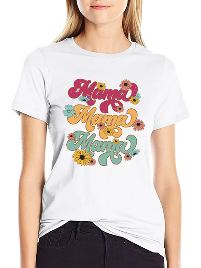 Camiseta Mama Retro Floral