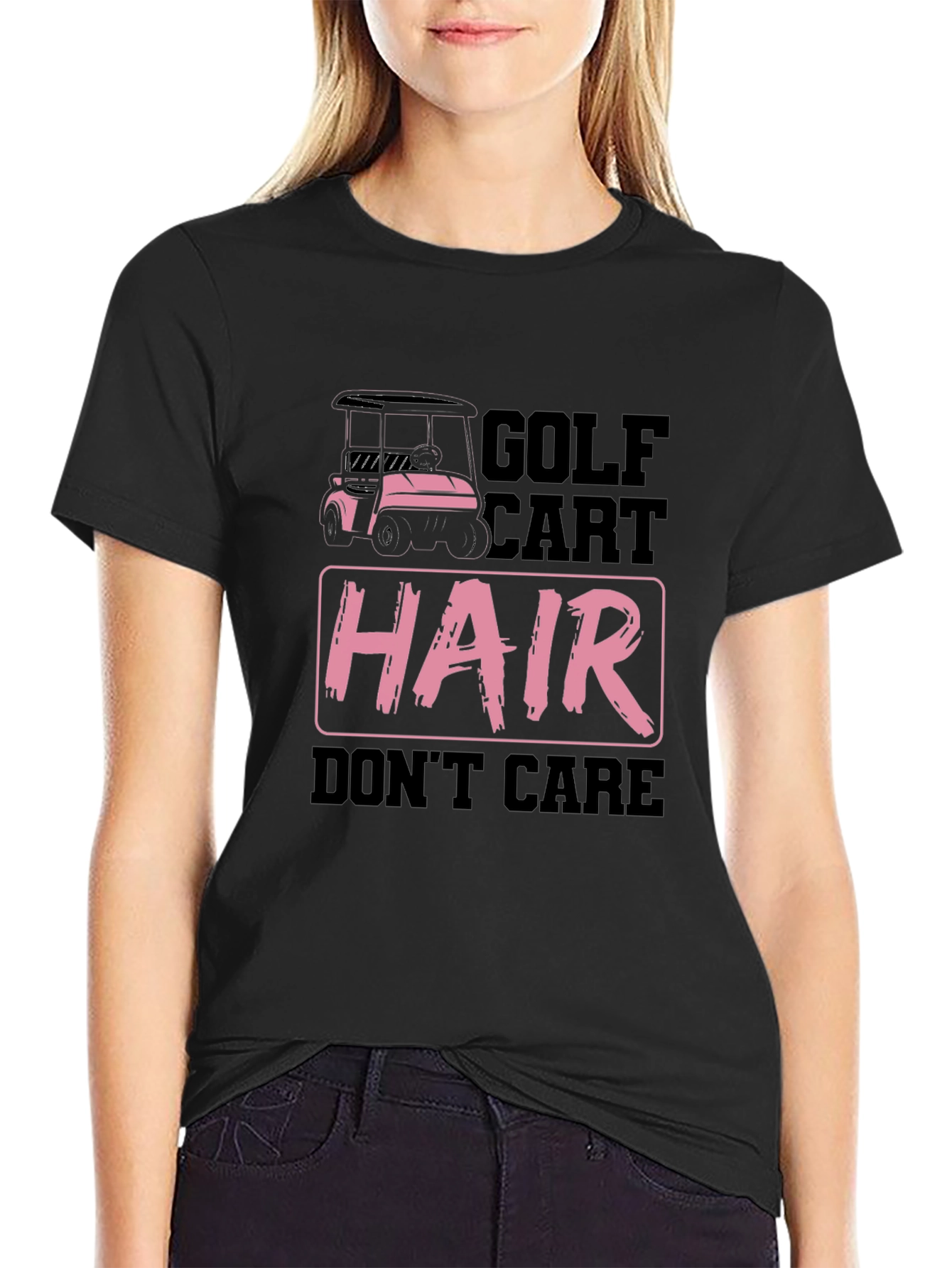Camiseta Golf Cart Hair Dont Care