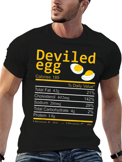 Camiseta Negra con Diseño de Huevo Endiablado
