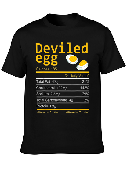Camiseta Negra con Diseño de Huevo Endiablado