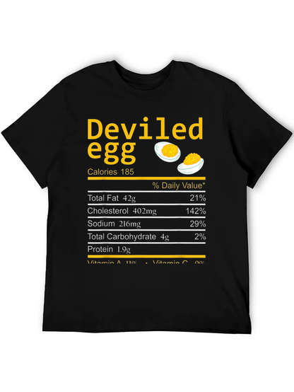 Camiseta Negra con Diseño de Huevo Endiablado