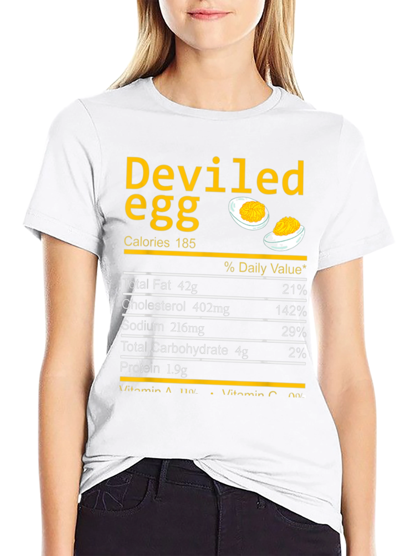 Camiseta Negra con Diseño de Huevo Endiablado