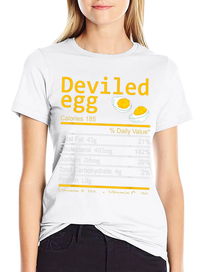 Camiseta Negra con Diseño de Huevo Endiablado