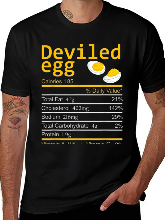 Camiseta Negra con Diseño de Huevo Endiablado
