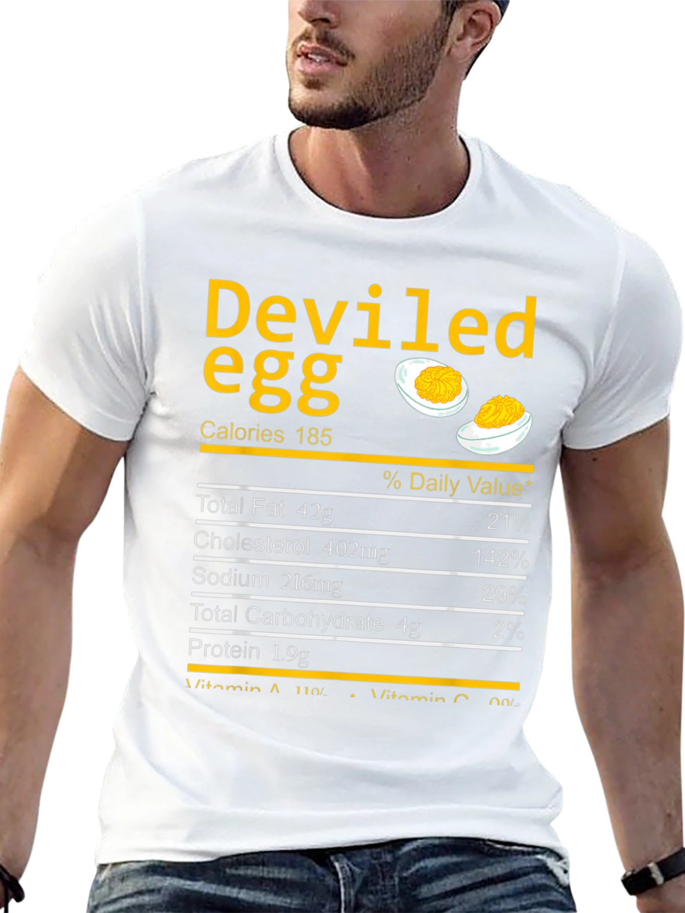 Camiseta Negra con Diseño de Huevo Endiablado