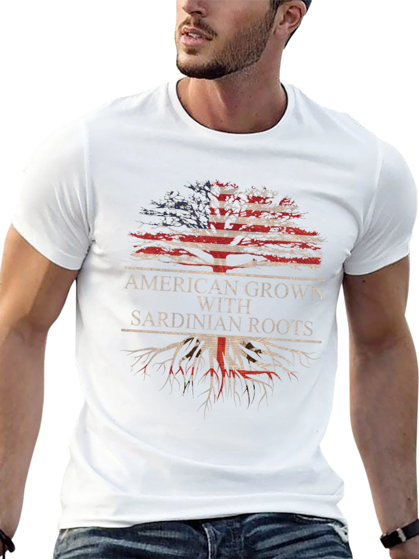 Camiseta Americana con Raíces Sardas