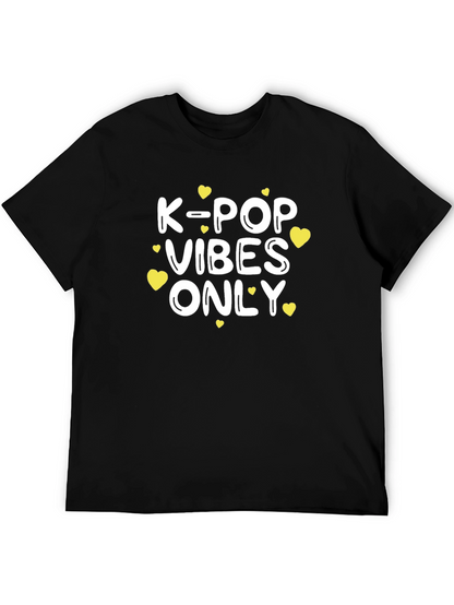 Camiseta Negra K-Pop Vibes Only