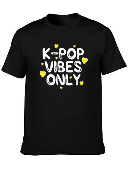 Camiseta Negra K-Pop Vibes Only