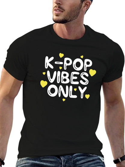 Camiseta Negra K-Pop Vibes Only