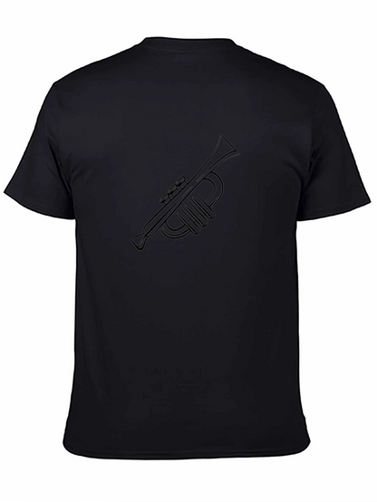Camiseta Negra con Diseño de Trompeta
